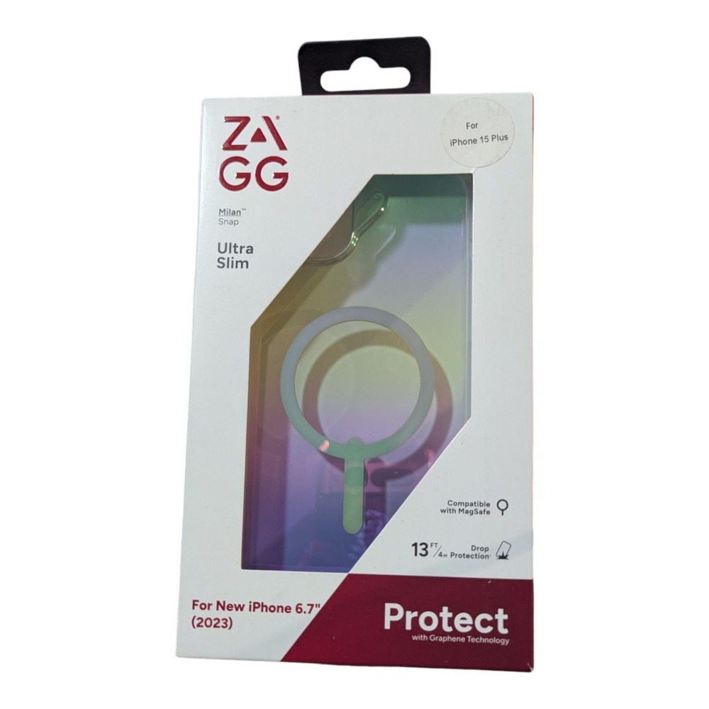 E9. ZAGG Milan Snap Ultra Slim‎ Phone Case Apple iPhone 15 Plus - Iridescent